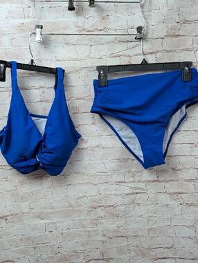 Ai'mage Bright Royal Blue Two-Piece Bikini Set Medium Nwt